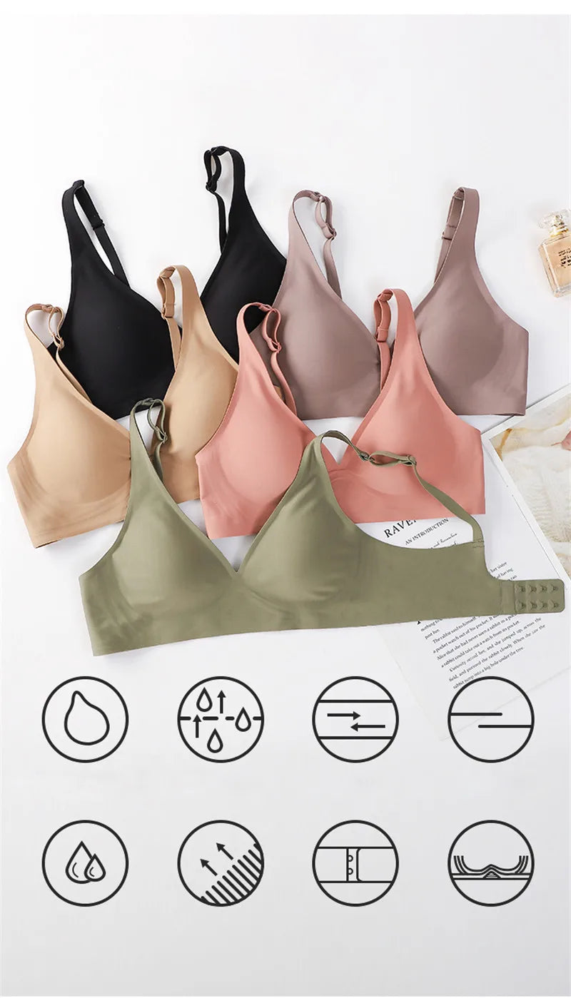 Soft Wireless Bra Women