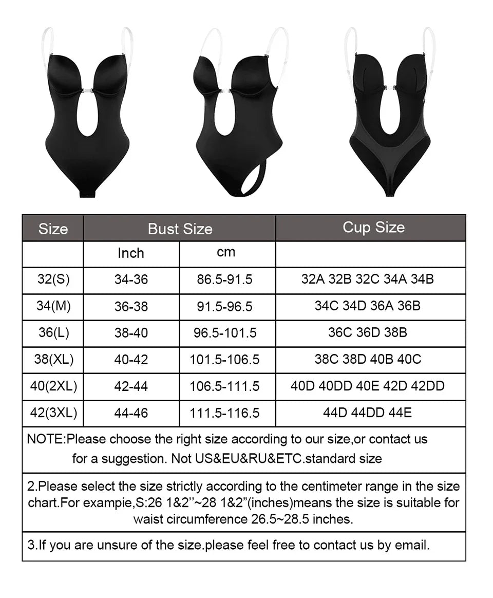 Women Full Body Shaper Bra Backless Bodysuit