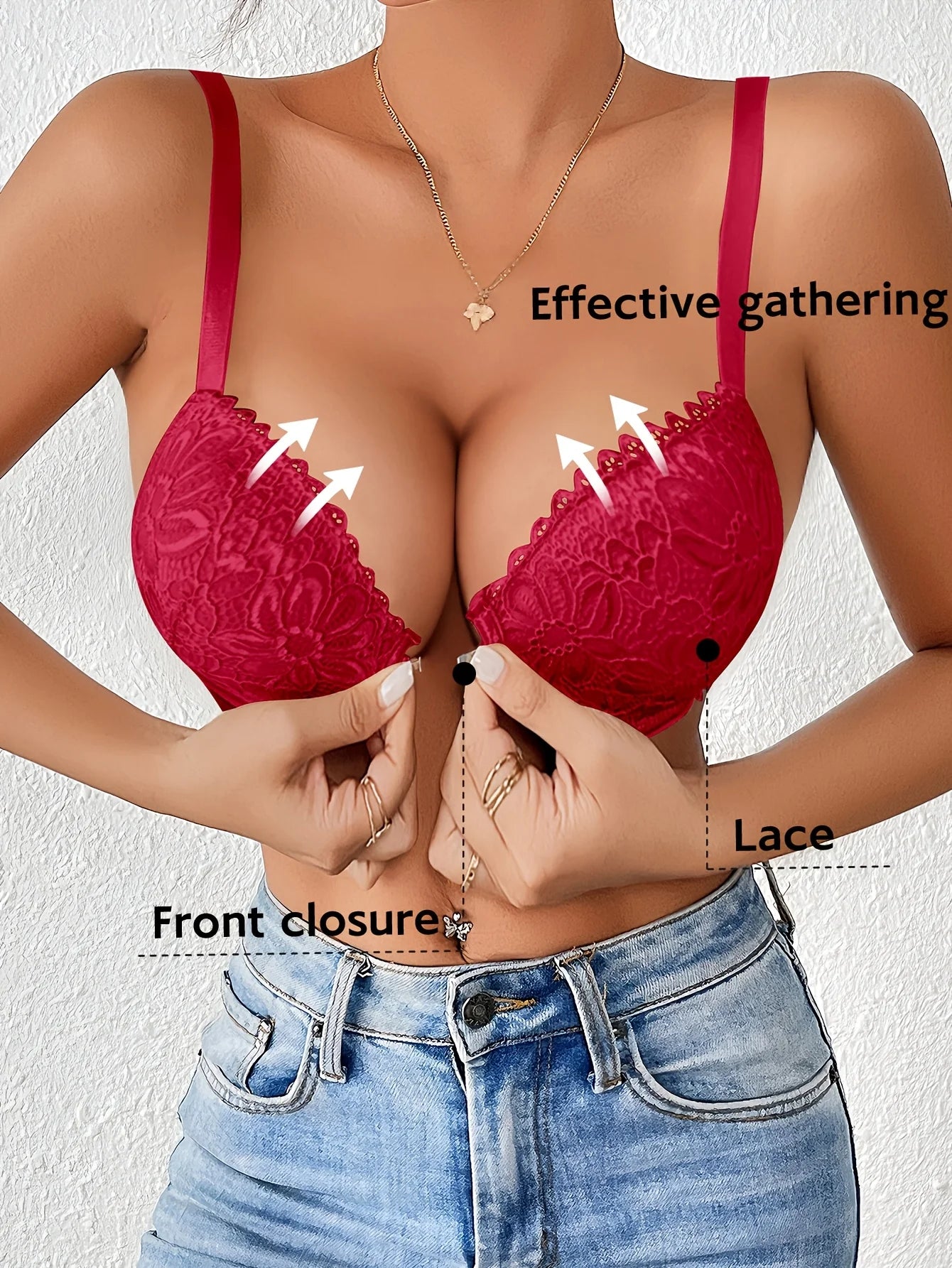 Elegant Lace Push-Up Bra for Women