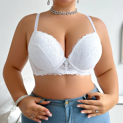 Plus Size Feminine Sex Lace Bras Push Up Women's