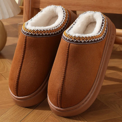 Warm Cotton Platform Slippers