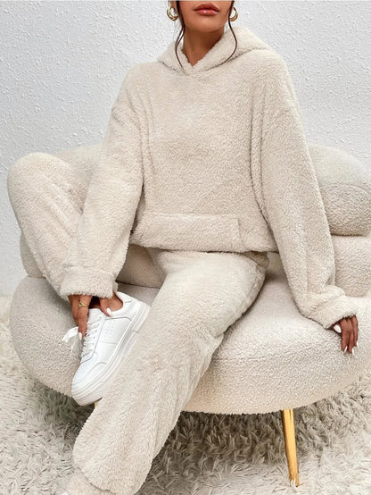 Women’s Furry Hoodie & Pants Set