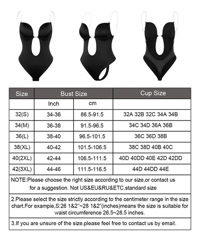 Women Full Body Shaper Bra Backless Bodysuit