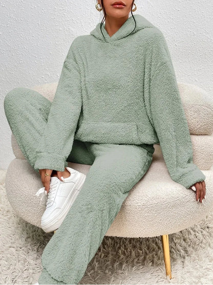 Women’s Furry Hoodie & Pants Set