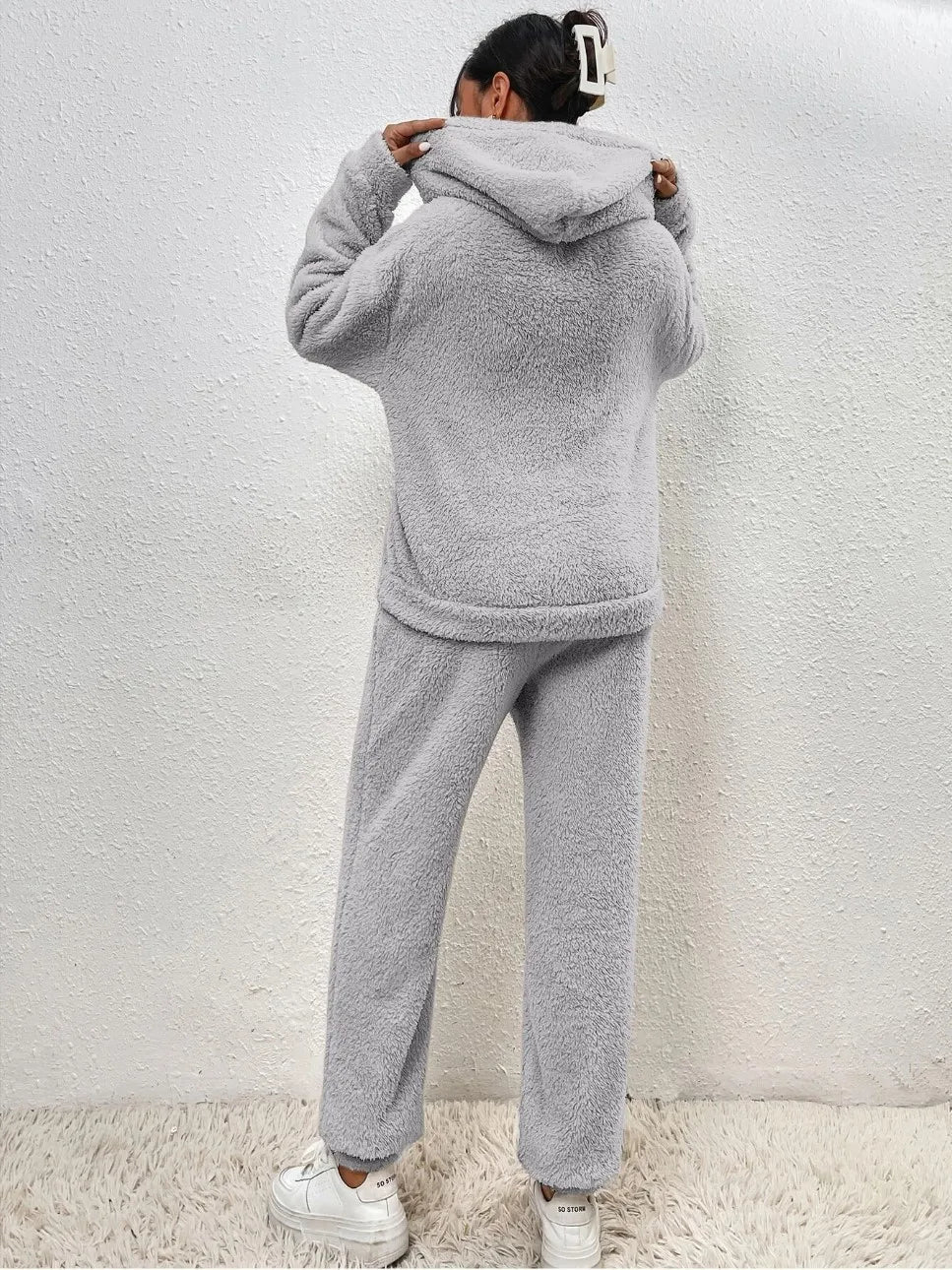 Women’s Furry Hoodie & Pants Set