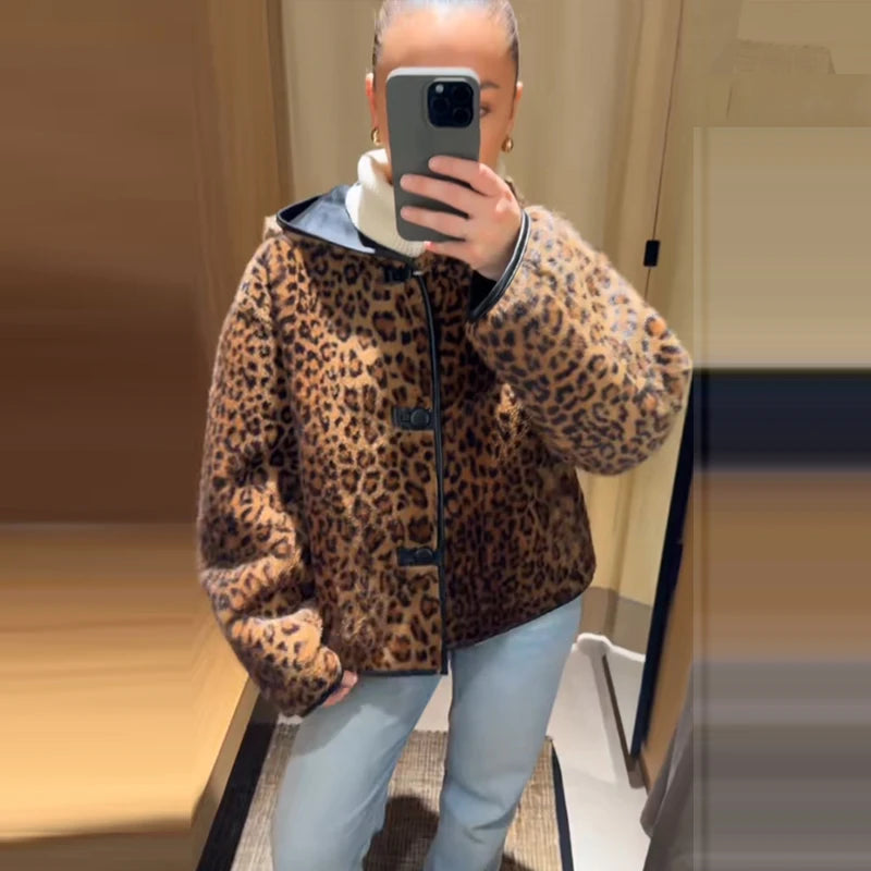 Women's Leopard Reversible Jacket