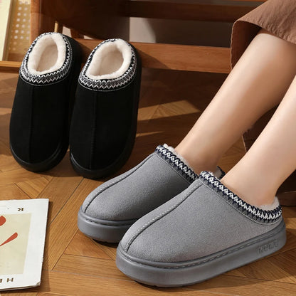 Warm Cotton Platform Slippers