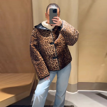 Women's Leopard Reversible Jacket