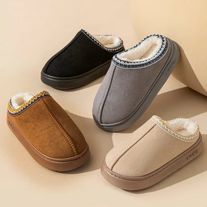 Warm Cotton Platform Slippers