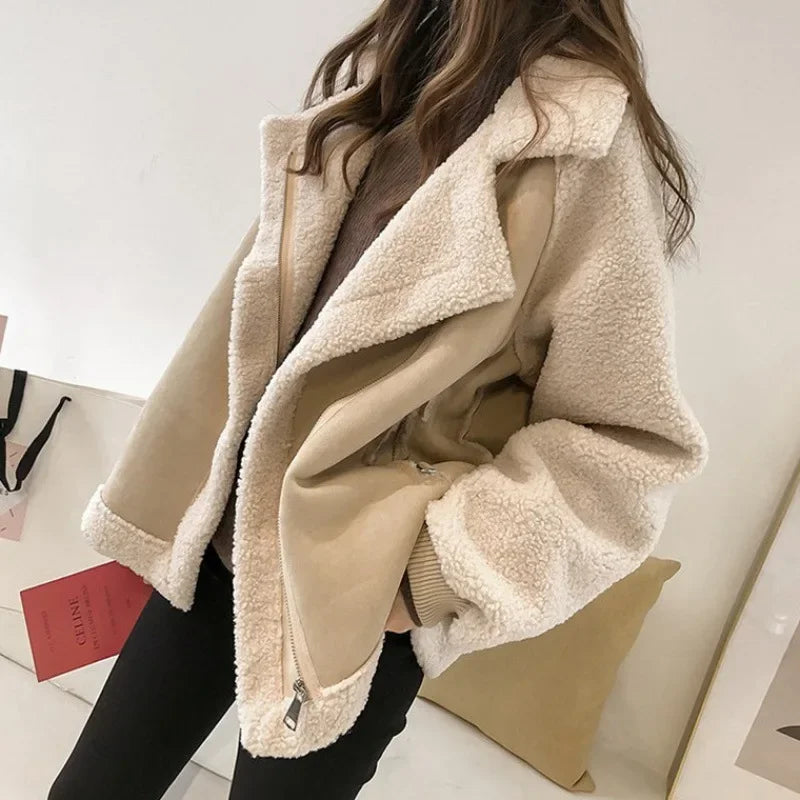 Short Lamb Velvet Coat