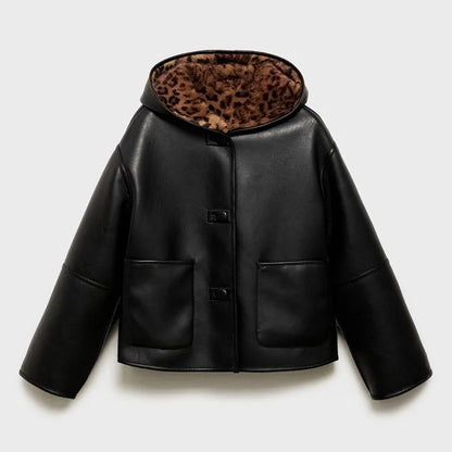 Women's Leopard Reversible Jacket