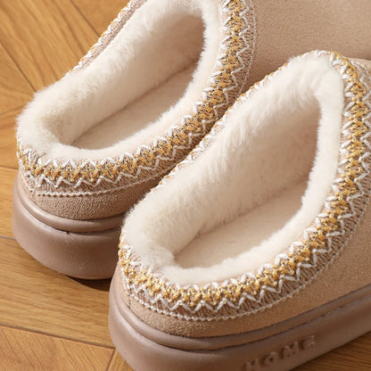 Warm Cotton Platform Slippers