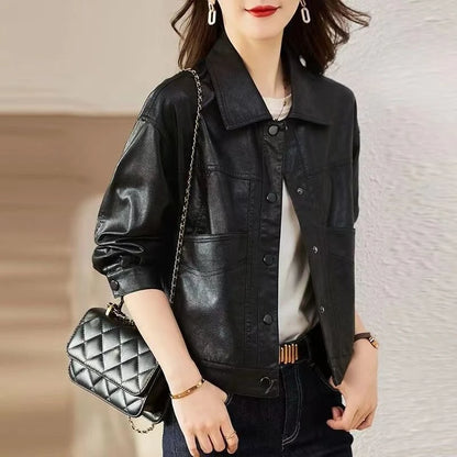 Women's Faux Fur Leather Jacket