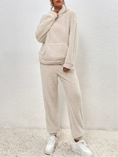Women’s Furry Hoodie & Pants Set