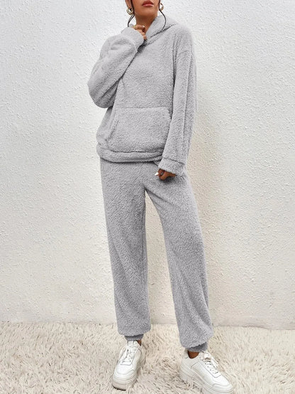 Women’s Furry Hoodie & Pants Set
