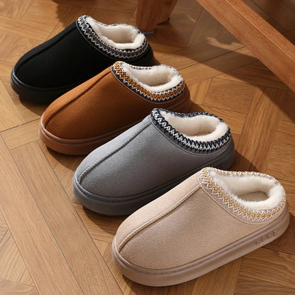Warm Cotton Platform Slippers