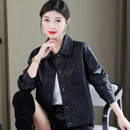 Women's Faux Fur Leather Jacket