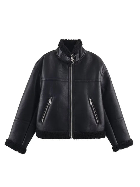 Women’s Chic Fleece Short Coat