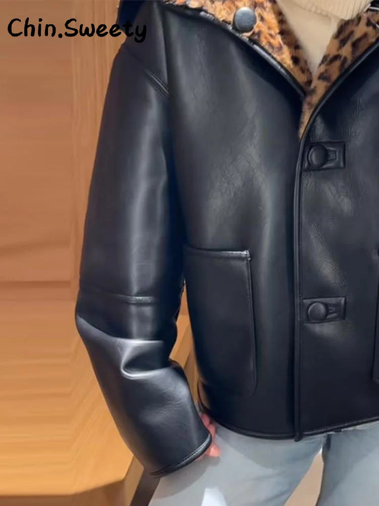 Women's Leopard Reversible Jacket