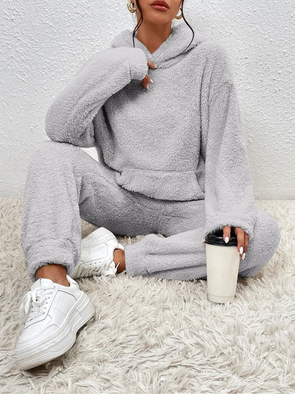Women’s Furry Hoodie & Pants Set