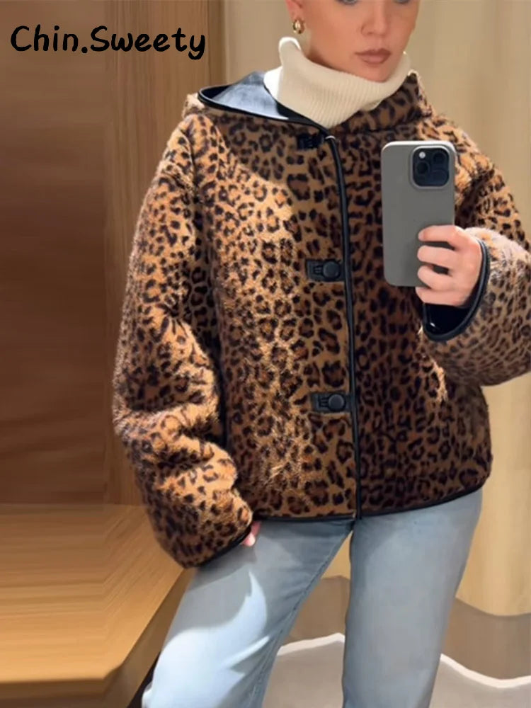 Women's Leopard Reversible Jacket