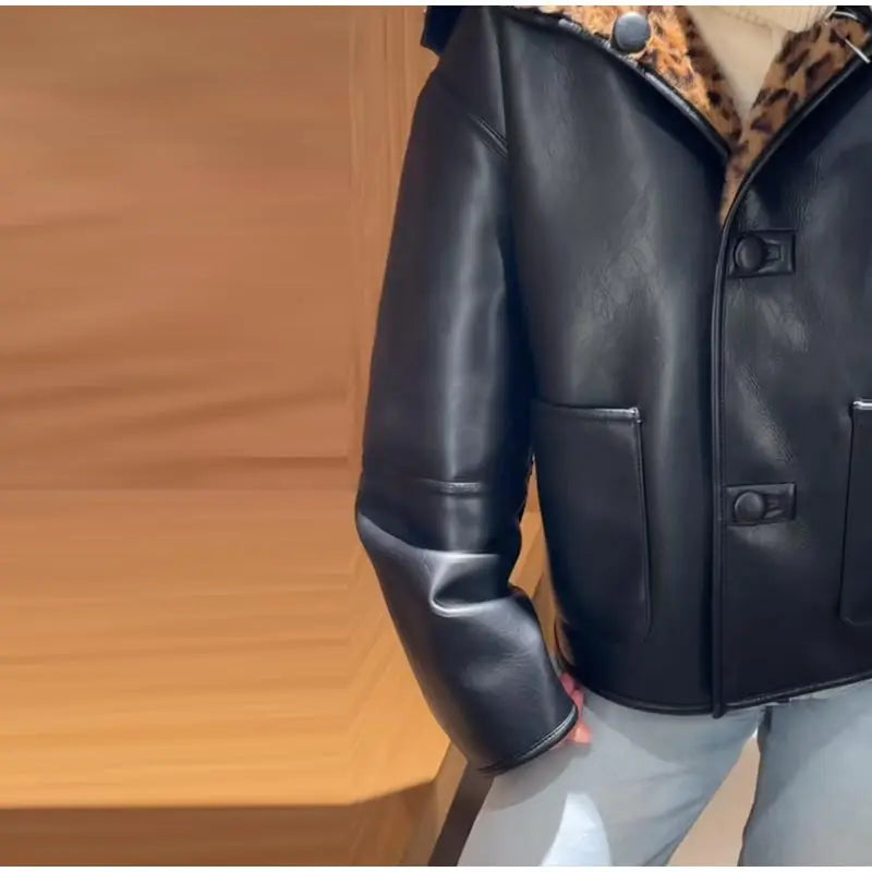 Women's Leopard Reversible Jacket