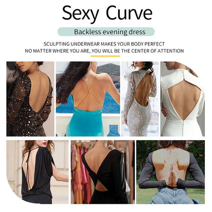 Women Full Body Shaper Bra Backless Bodysuit