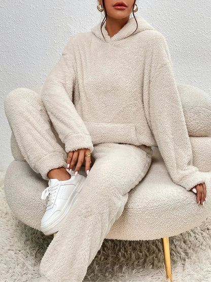 Women’s Furry Hoodie & Pants Set