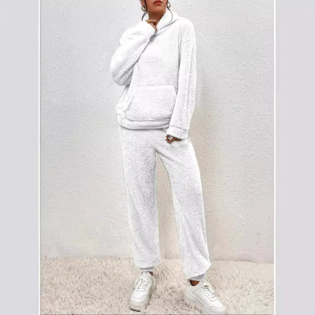 Women’s Furry Hoodie & Pants Set