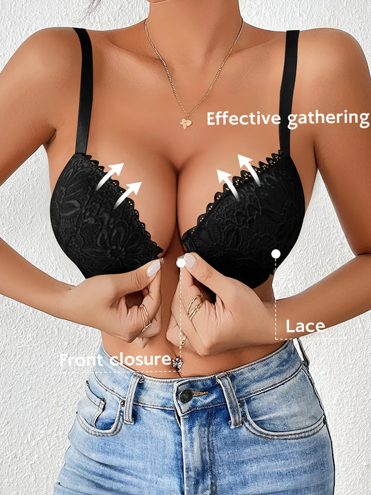 Elegant Lace Push-Up Bra for Women