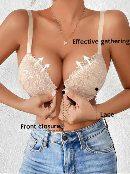 Elegant Lace Push-Up Bra for Women