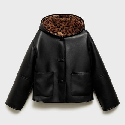 Women's Leopard Reversible Jacket