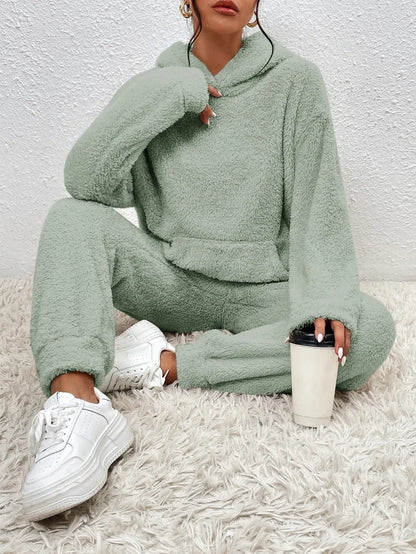 Women’s Furry Hoodie & Pants Set