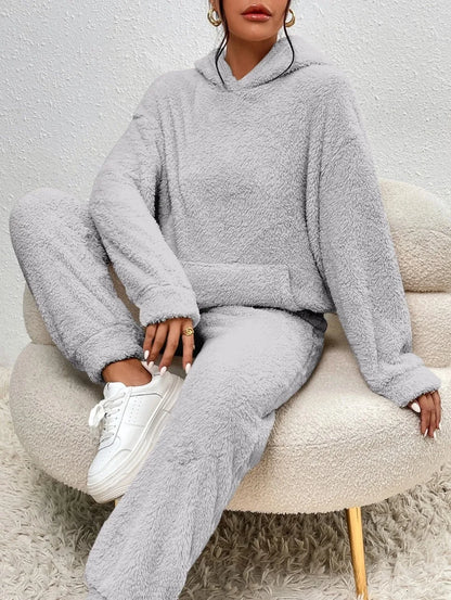 Women’s Furry Hoodie & Pants Set