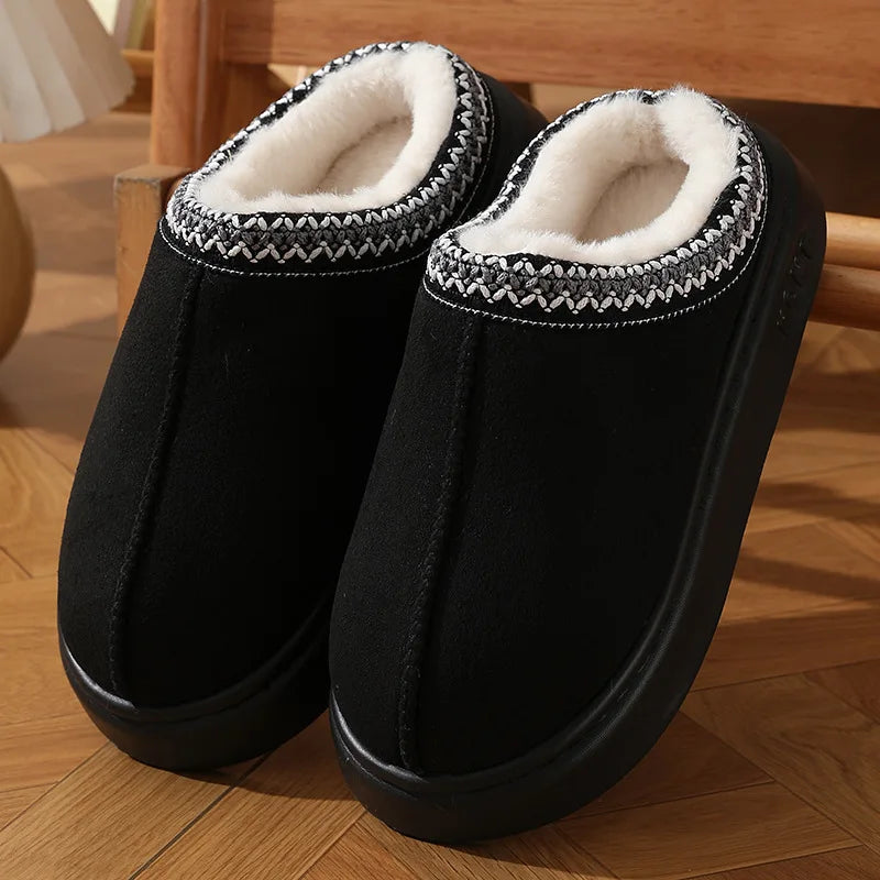 Warm Cotton Platform Slippers