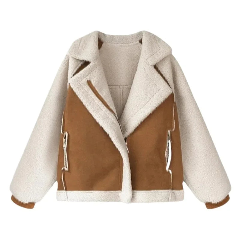 Short Lamb Velvet Coat