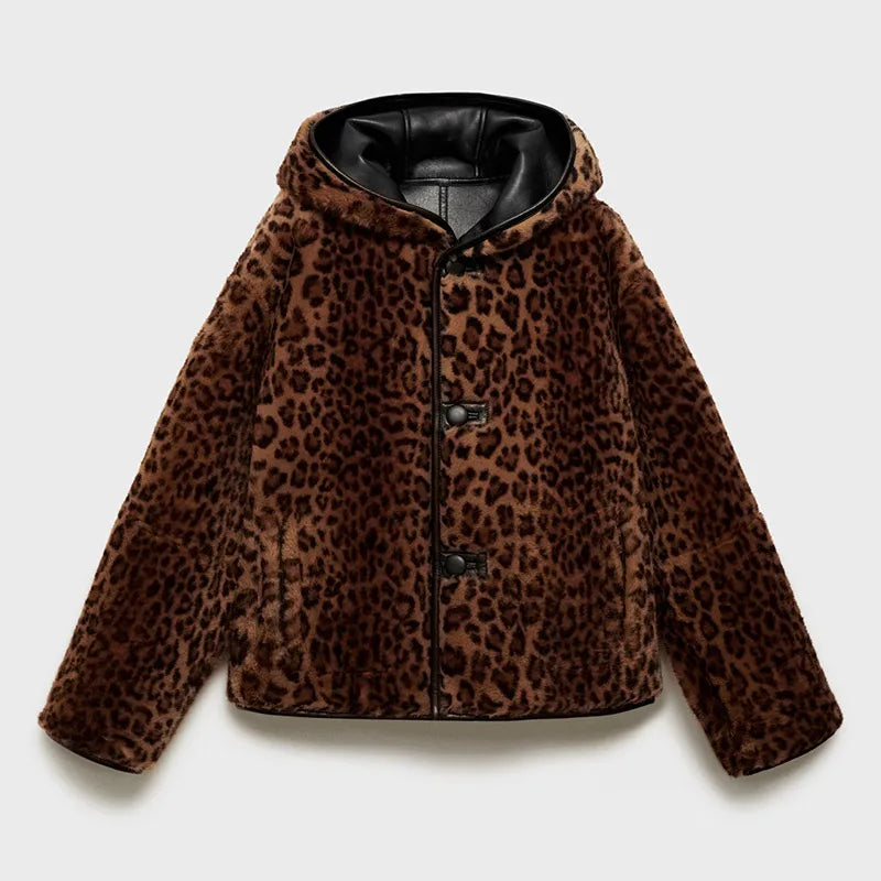 Women's Leopard Reversible Jacket